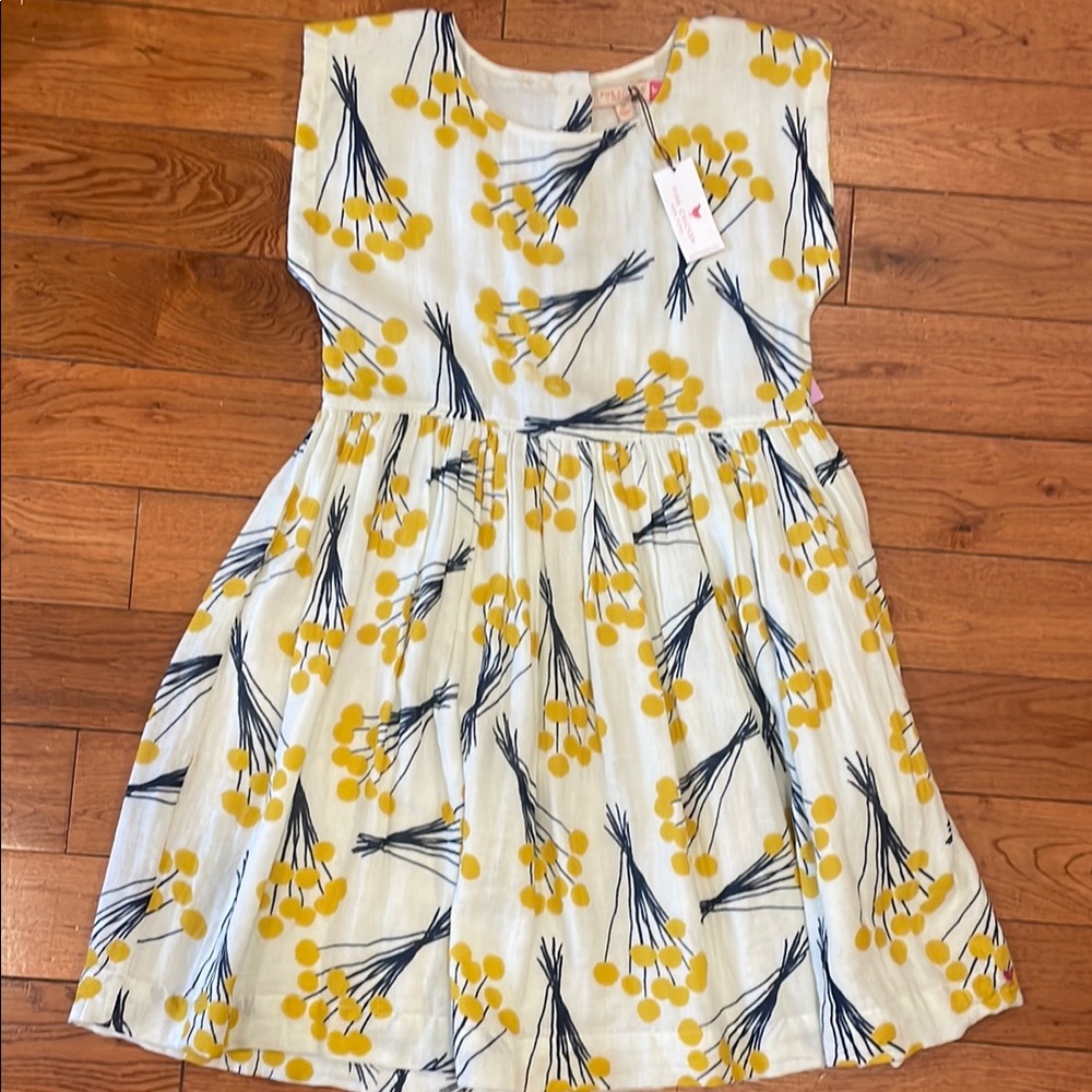 Pink Chicken NEW Yellow Floral Kids Dress